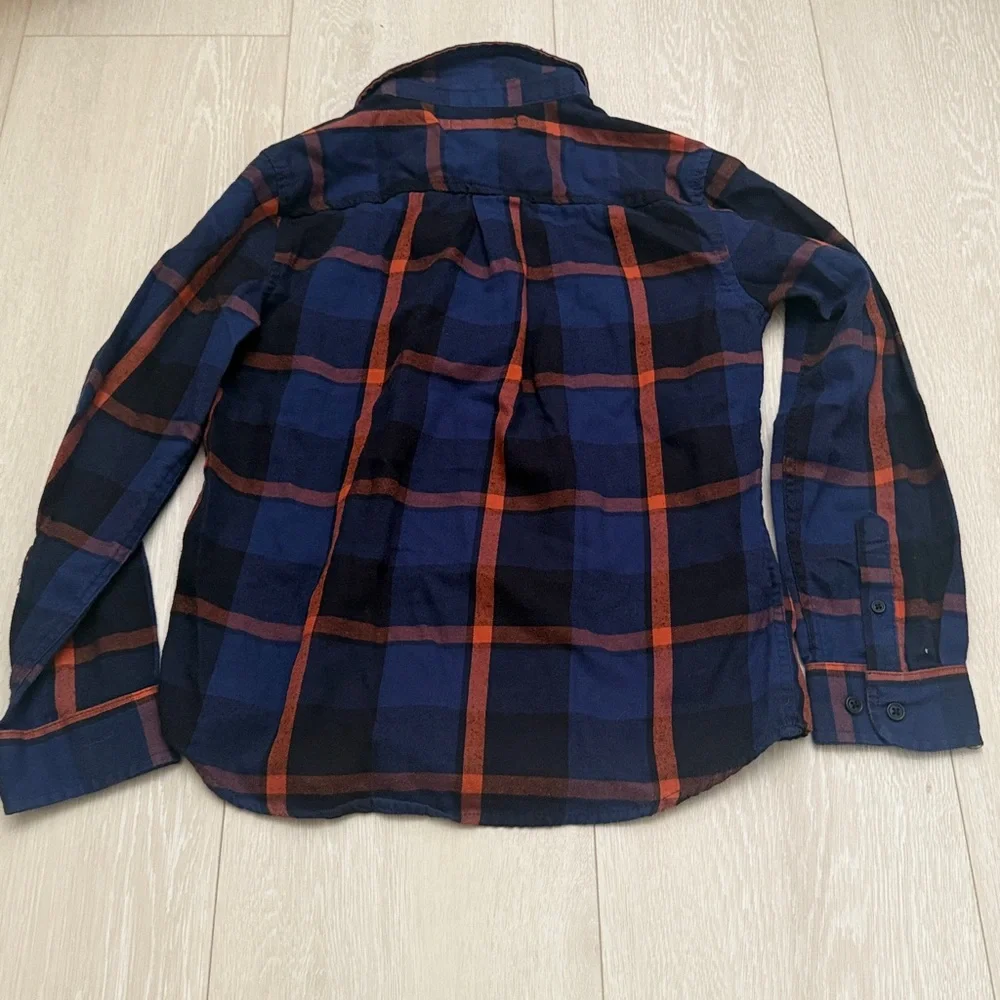 Ralph Lauren Kids' Navy and Orange Checkered Shirt